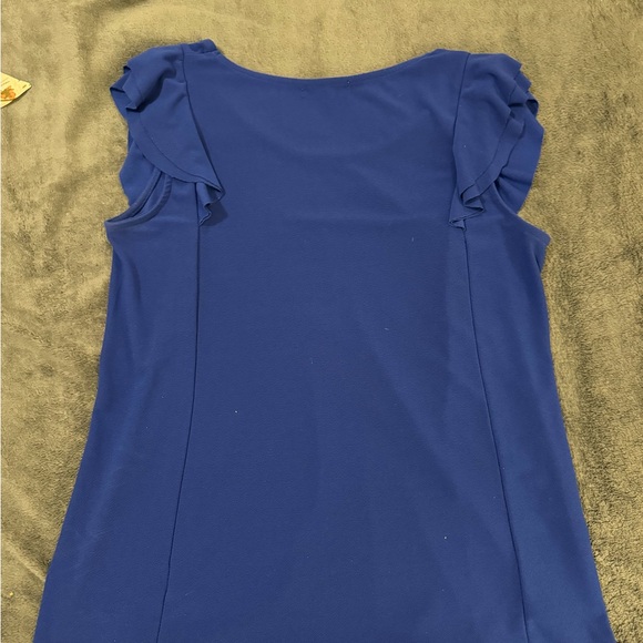 Blue Ruffle Sleeve Top - Picture 2 of 3